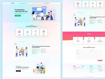 Lab landing page adobe photoshop cc branding clean design graphic design illustration logo typography ui ux vector web