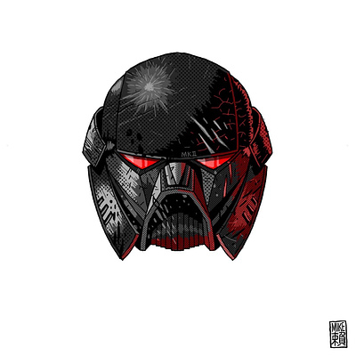 Dark Trooper Illustration dark trooper drawing fan art illustration ipad art line art mandalorian procreate sketch star wars storm trooper