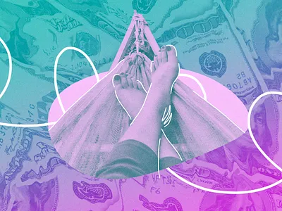 Passive Income – Blog Header blog collage income money photoshop purple teal