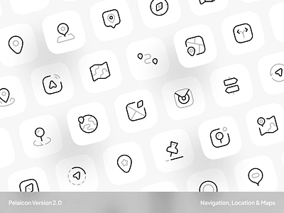 Navigation, Location & Maps Icons - Pelaicon v2.0 🧭 free icon icon design icon pack icon set iconpack icons iconset location location icon map map icon maps navigation navigation icon pelaicon ui ux