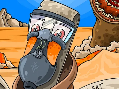 Run Tire Swan or the Shai-Hulud will get you. Run!!! desert drawing dune illustration swan tire vector warm