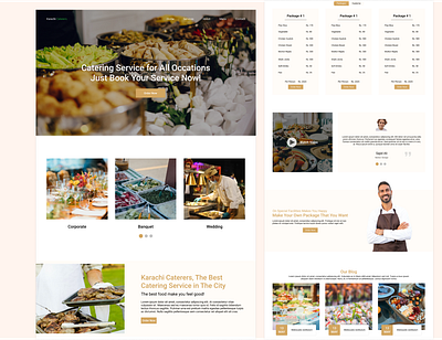 Food Catering Service Website Design app branding catering design food icon illustration logo typography ui ux vector web design website design