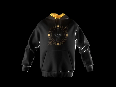 The Golden Cope Hoodie 3d blender cope studio crypto design fashion merch motion graphics nft polygon web3