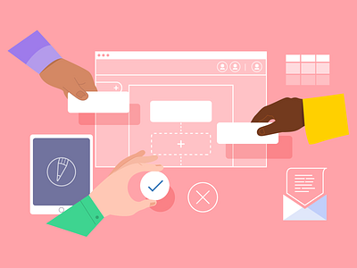 Collaboration approvals banner blog business collaboration design editorial features flat form builder illustration inbox mobile forms product productivity tables teams vector workflow
