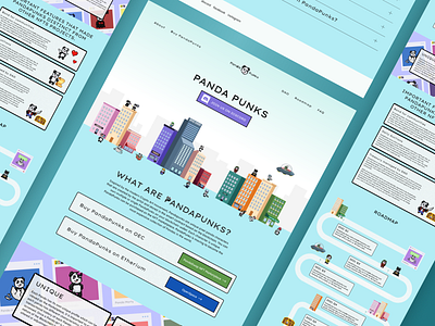 Panda Punks - NFT Project Landing Page coin crypto design figma illustration landing nft panda ui