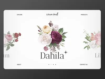 Lilium Online Flower Shop 3d animation branding design ecommerce flat design flower shop flower ui light ui minimalist motion graphics online shop sell shop ui shopping ui web design website website design white
