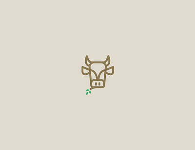 Meat project WIP branding cow icon illustration logo