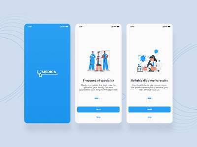 Onboarding screen UI clinic app design illustration interaction design medical app minimal ui minimalist trendy ui ui ui design uidesign uiux user interface ux