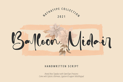 Balloon Midair - Handwritten Script Font branding design fonts handlettering logo typeface typography