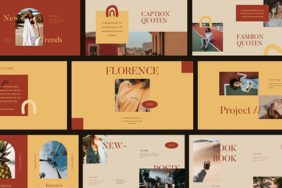 FLORENCE Google Slides abstract branding concept corporate creative deck design google google slides illustration keynote modern pitch pitch deck powerpoint presentation slides template ui vector