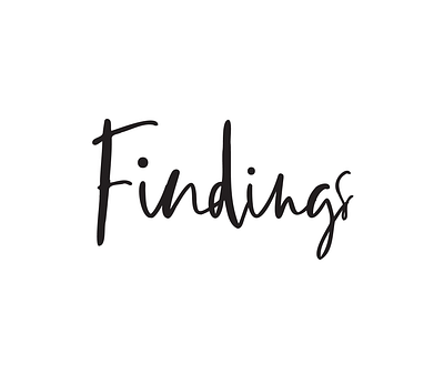 Findings Logotype branding design logo typography