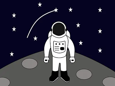 We just landed on the moon 🚀🌕🛬 design illustration vector