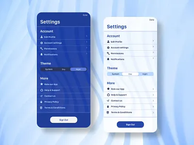 Settings 007 daily ui daily ui 007 dailyui mobile settings ui ux