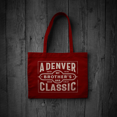 My Brother's Bar Tote Bag brand branding colorado corporate identity denver design graphic design illustration logo logo mark logo symbol logos restaurant branding retail typographic lockups typography vector