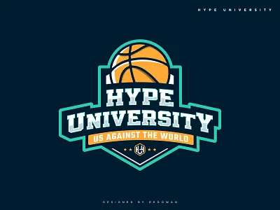 Hype University Logo basket basketball branding dunk hoop logotype school sport sport logo typography university