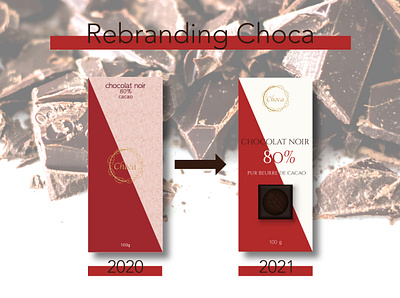 Rebranding Choca - 80% brand branding chocolat chocolate chocolate packaging design design graphique designer graphique designer portfolio emballage food packaging gold graphic design graphic designer illustration logo package design packaging design rebranding