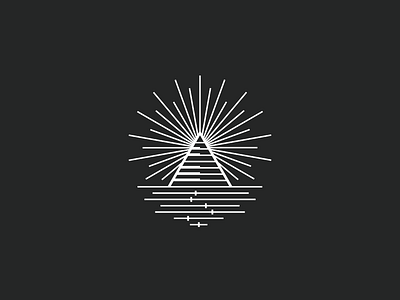 Synth Temple branding dj electro electronic house identity illustration keyboard keys logo music piano pyramid sound studio sun synth synthesizer techno temple