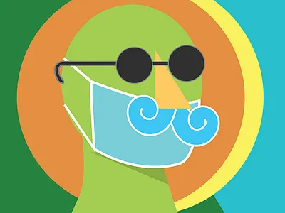 Cover your nose design flyer illustration psa public health vector