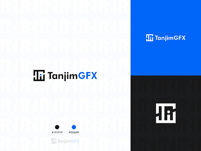 TanjimGFX abstract logo black and blue combination blue color logo branding branding design branding logo combination logo design graphic design illustration logo logo design logo with name text logo vector word logo wordmark logo