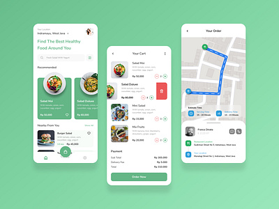 Healthy Food Delivery delivery design diet foods healthy indonesia inspiration salad ui uiux