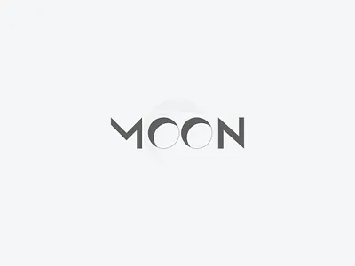 Moon Word mark logo branding icon logo moon moon logo moon word mark logo sky sun typography vector