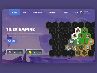 Tiles Empire - Game Landing page design adobe app appdesign branding design game graphic design landingpage ui uiux webdesign