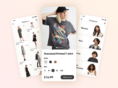 Clothing store mobile app design ios minimal mobile mobile ui ui user interface ux