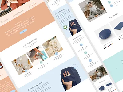 Basaho web design design digital minimal soft ui uidesign warm web wellness yoga