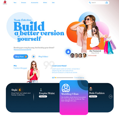 Ecommerce landing page graphic design landing page ui web design