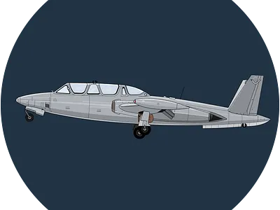 1966 FOUGA CM. 170 MAGISTER aviation illustration plane warbirds