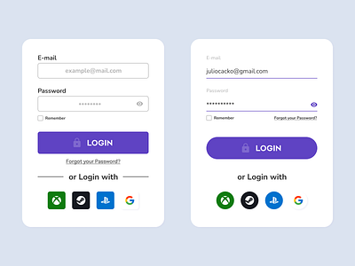 Daily UI #4 — Gaming Login app dailyui design figma gaming login minimal ui