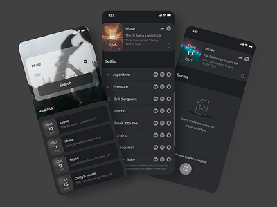 Concert App app ui design concert app event app ios design music app music app design ticket app ui design ui ux
