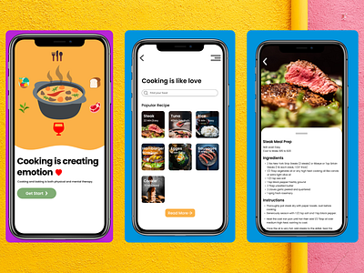 Recipe branding color daily ui daily ui 40 food recipe typography ui ux