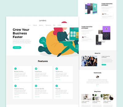 Digital Presence Business Landing Page design design trends figma modern design react responsive website targeted audience ui user friendly ux web design web design trends webflow wordpress