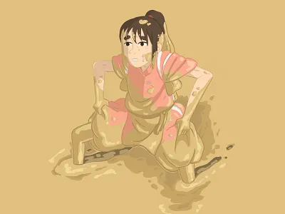 Na lama chihiro digital digital painting fanart illustration procreate