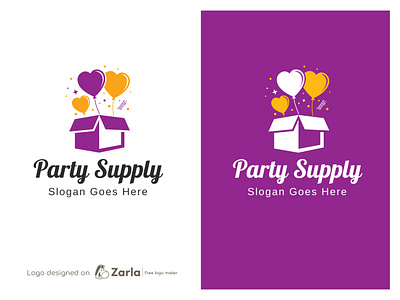 Party Supply Logo balloon logo free logo logo logo design logo maker party supply