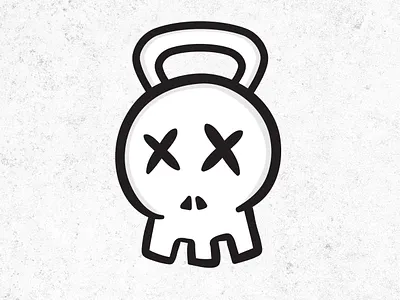Skull kettlebell crossfit crosstraining fitness illustration kettlebell logo skull skullbell sticker workout