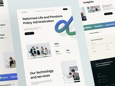 Landing Page Redesign - Lumera.com 3d line clean design company corporate elegant design footer gradient header hero section homepage landing page layout magazine minimalist software company startup website