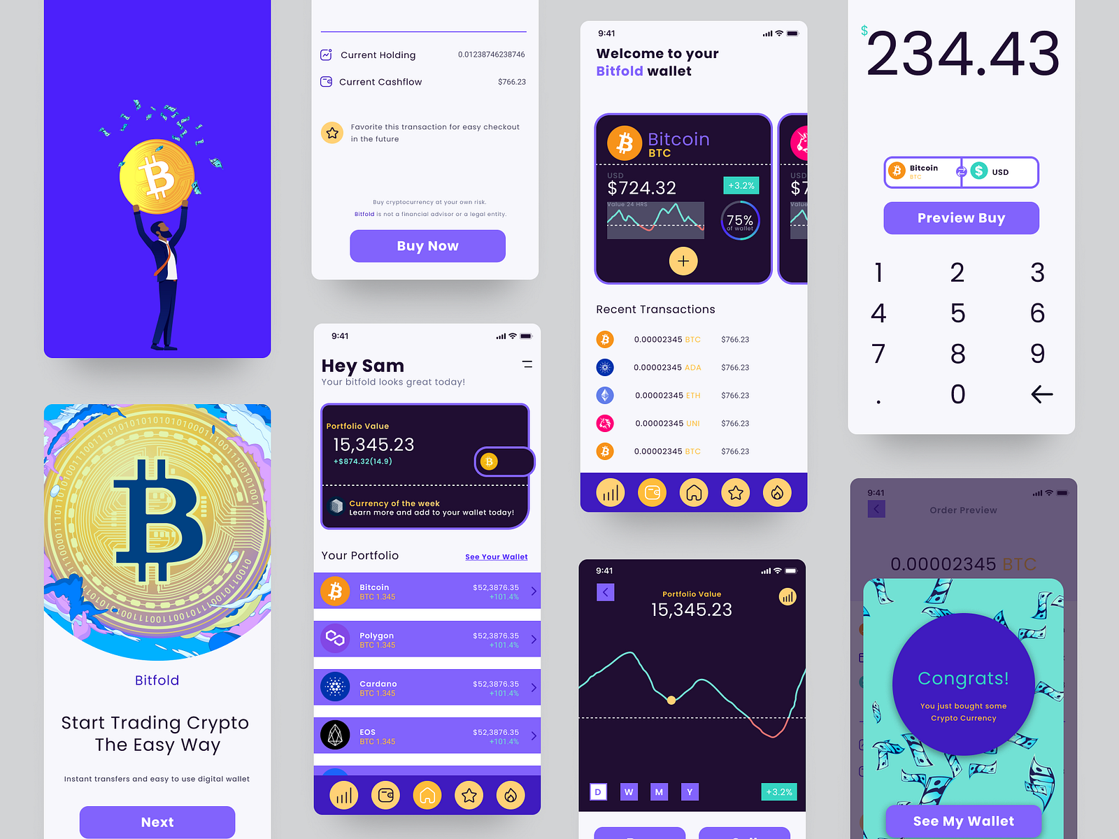 Cryptocurrency App Case Study by Megan Eaton on Dribbble