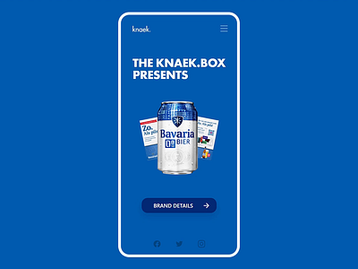 Knaek Box animation canvas development javascript landing page landingpage motion design motion graphics performance responsive ui ux uxui web web design website