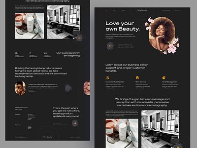 Mira Beauty Salon beauty cosmetic design footer header illustration landing page logo minimal salon uidesign uxdesign webdesign website website design woman