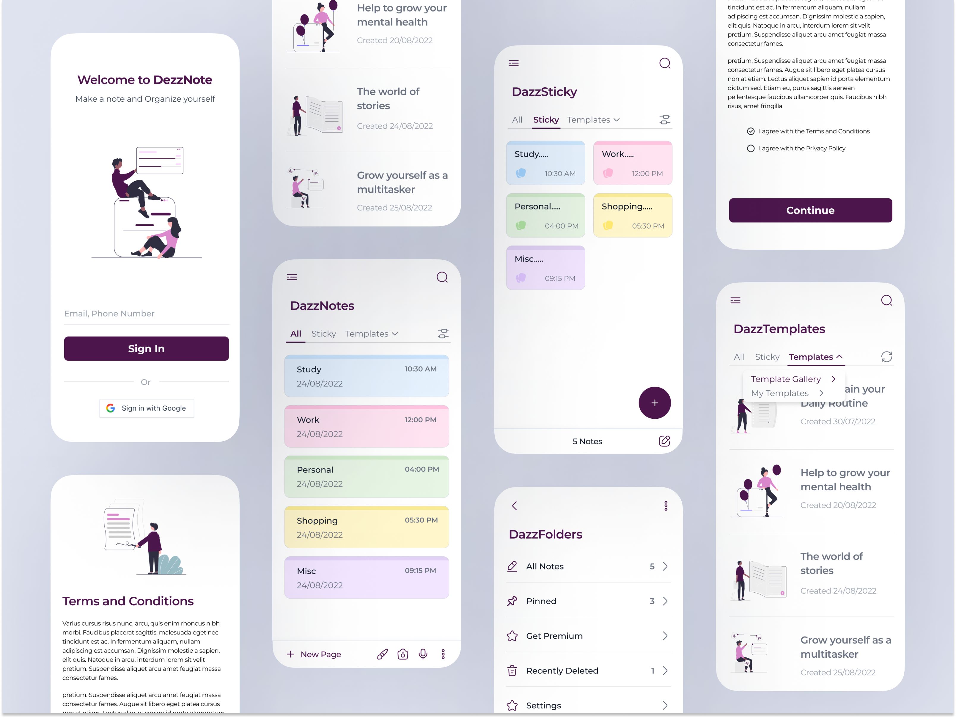 Note Taking App designs, themes, templates and downloadable graphic ...