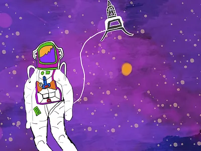 An Austronaut branding design icon illustration illustrator logo logo 2d minimal ui vector