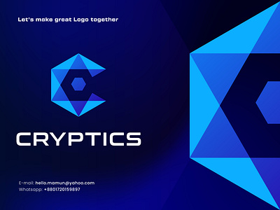 CRYPTICS - Letter C Crypto Logo a b c d e f g h i j k l m n abstract logos blockchain brand brand identity branding crypto ecommerce identity lettermark logo designer logo inspiration logodesign logomark mark minimalist logo modern logos monogram o p q r s t u v w x y z symbol