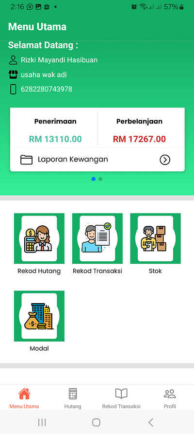 Buku Kedai App android android app design uiux web