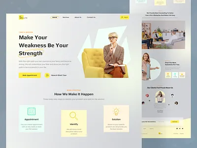 Counseling Agency Landing Page agency branding counsiling design graphic design health illustration job landingpage logo mental trendy ui uiux ux webdesign