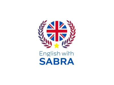 English With Sabra Logo branding design education english illustration khajeh logo sabra sajjad sajjad khajeh typography
