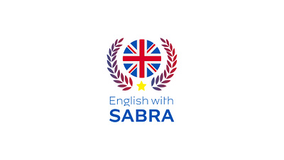 English With Sabra Logo branding design education english illustration khajeh logo sabra sajjad sajjad khajeh typography