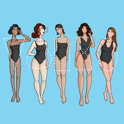 General Body Type-Part II bodytype character design design digital illustration digitalart doodle doodleart fashion graphic design illustration procreate sketch