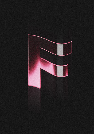 F 3d after effects blender letter typography